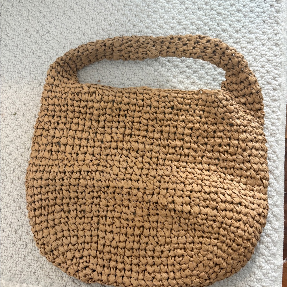 Hat Attack Natural Tan Woven Tote